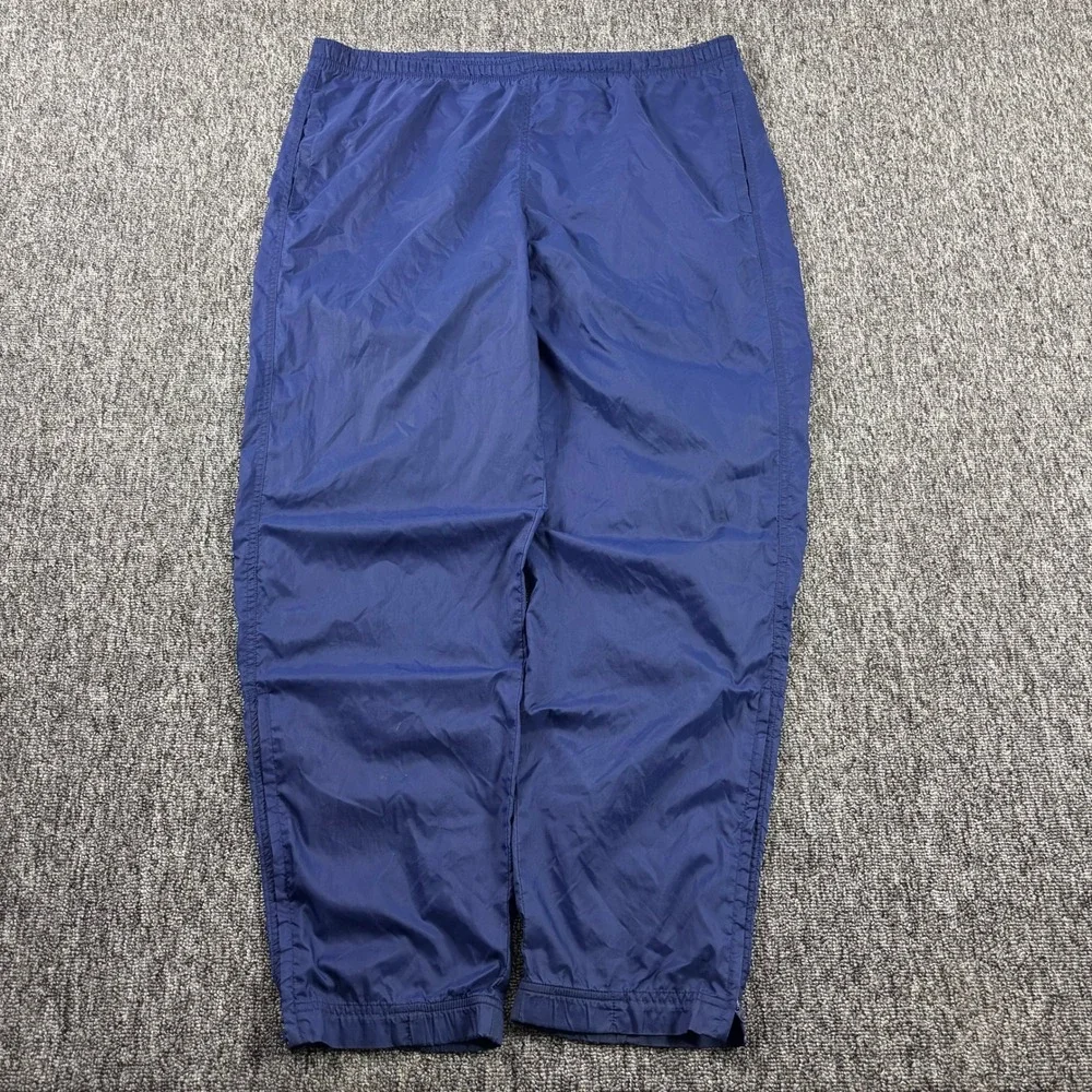 Vintage 90s Nike Baggy Track Pants Lightweight Nylon Embroidered Logo Men Large